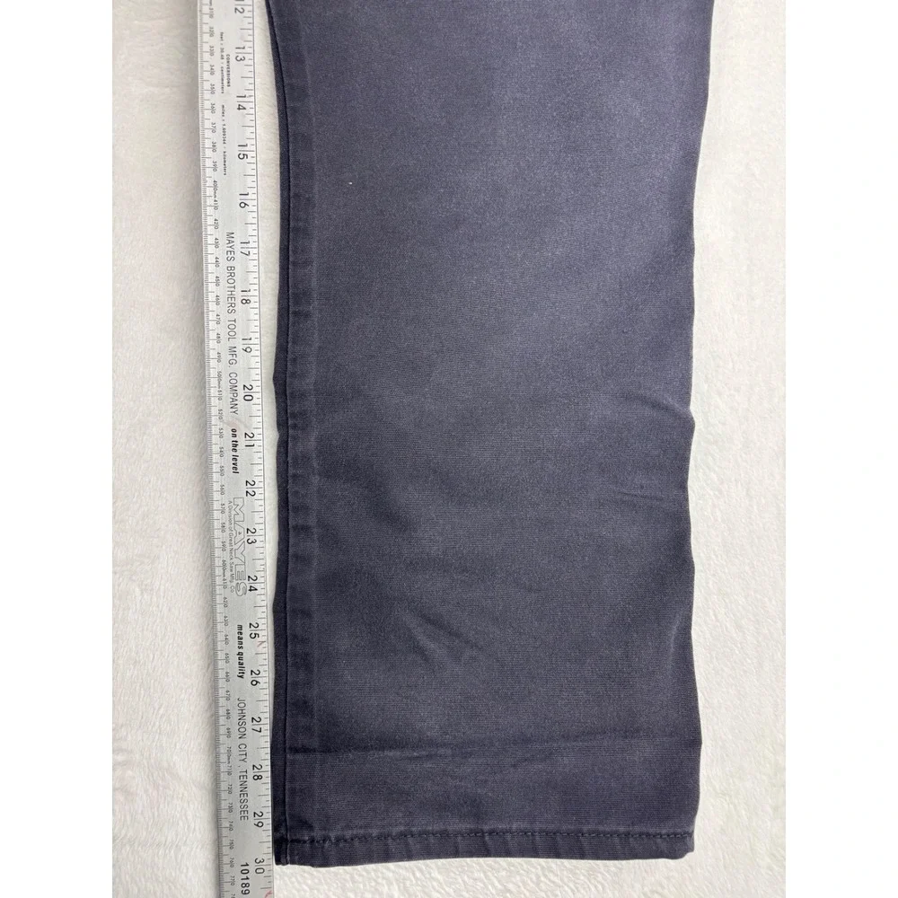 Dickies Flex Mens 40x30 Black Washed Carpenter Duck Canvas Pants